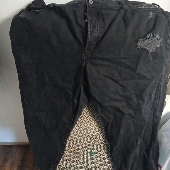 Black Distressed Jeans - Picture 1 of 8